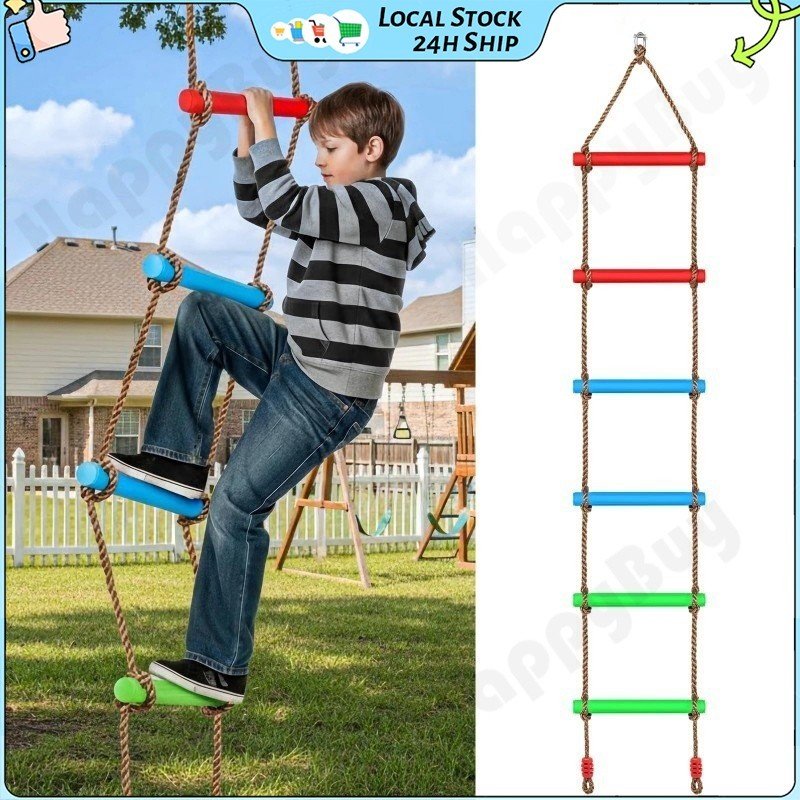 Kids Climbing Ladder
